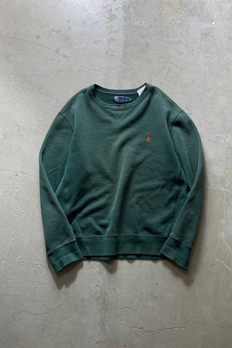 90'S ONE POINT SWEATSHIRT / GREEN [SIZE: L USED]