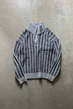 画像をギャラリービューアに読み込む, 90&#39;S HALF ZIP DESIGN ACRYLIC KNIT SWEATER / GRAY [SIZE: L USED]
