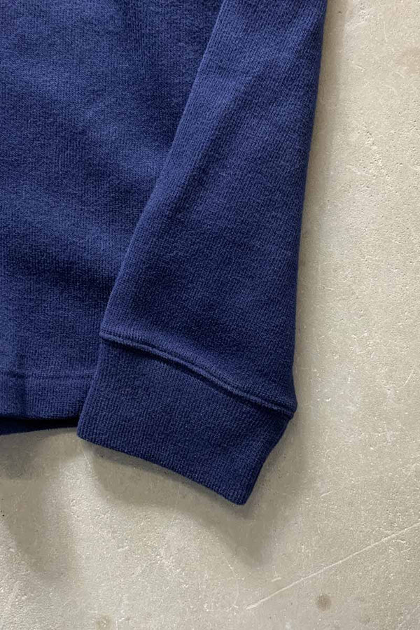 HALF ZIP COTTON KNIT SWEATER / NAVY [SIZE: M USED]
