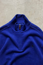 画像をギャラリービューアに読み込む, 90&#39;S HALF ZIP COTTON KNIT SWEATER / BLUE [SIZE: L USED]
