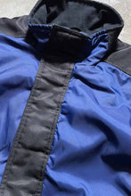 画像をギャラリービューアに読み込む, 90&#39;S BI COLOR HALF ZIP PULLOVER NYLON PUFF JACKET / NAVY［ SIZE: XL USED ]
