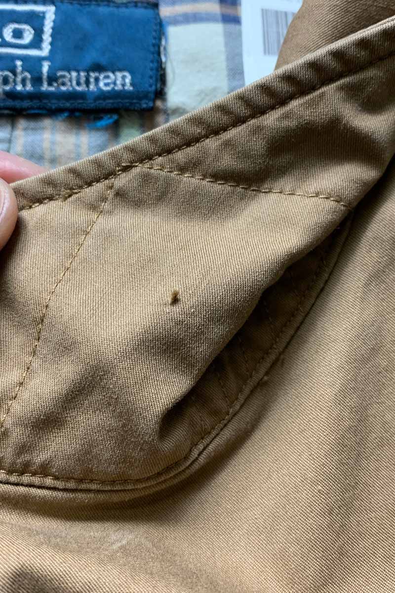 90'S COTTON SAFARI JACKET / BROWN [SIZE: L USED]