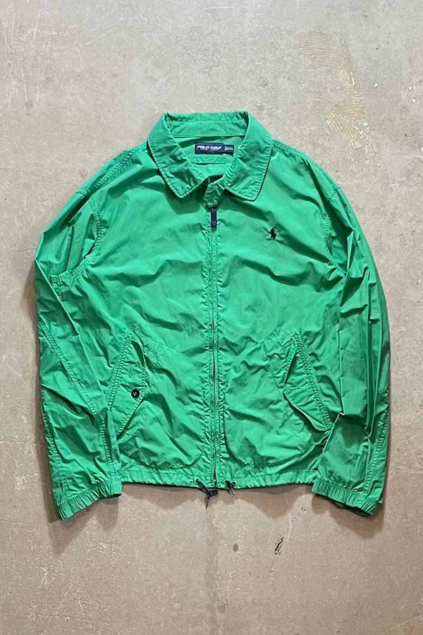 90'S NYLON ZIP JACKET / GREEN [SIZE: XXL USED]
