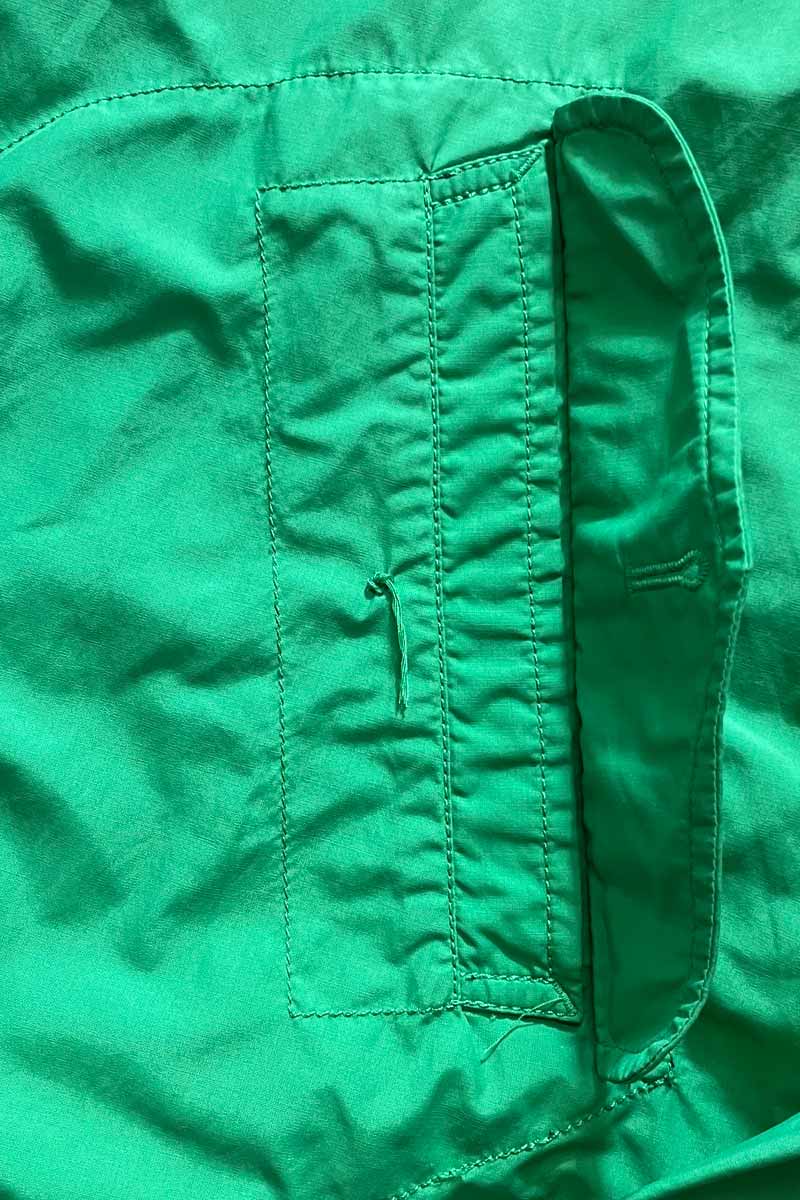 90'S NYLON ZIP JACKET / GREEN [SIZE: XXL USED]
