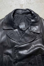 画像をギャラリービューアに読み込む, 90&#39;S BUTTON LEATHER COAT / BLACK [SIZE: L USED]
