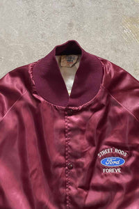 MADE IN USA 80'S FORD NYLON STADIUM JACKET / WINE RED [SIZE: XXL USED]