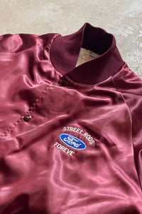 MADE IN USA 80'S FORD NYLON STADIUM JACKET / WINE RED [SIZE: XXL USED]