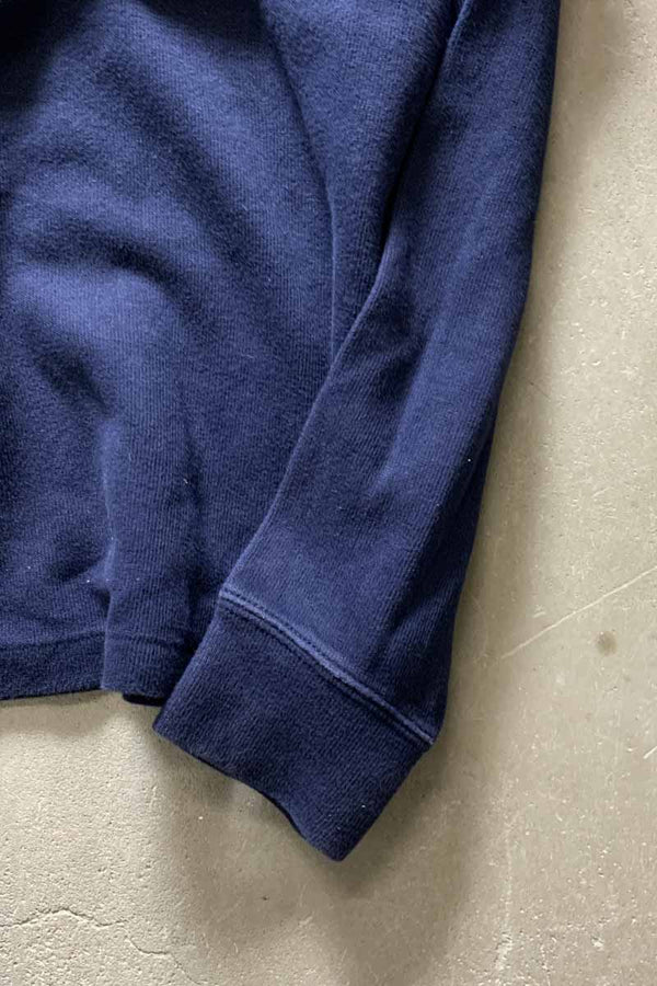 HALF ZIP COTTON KNIT SWEATER / NAVY [SIZE: M USED]