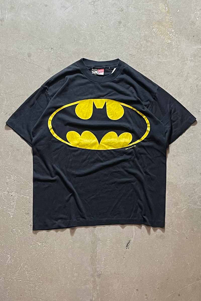 MADE IN USA 89'S S/S BATMAN LOGO PRINT T-SHIRT / BLACK [SIZE: XL USED]