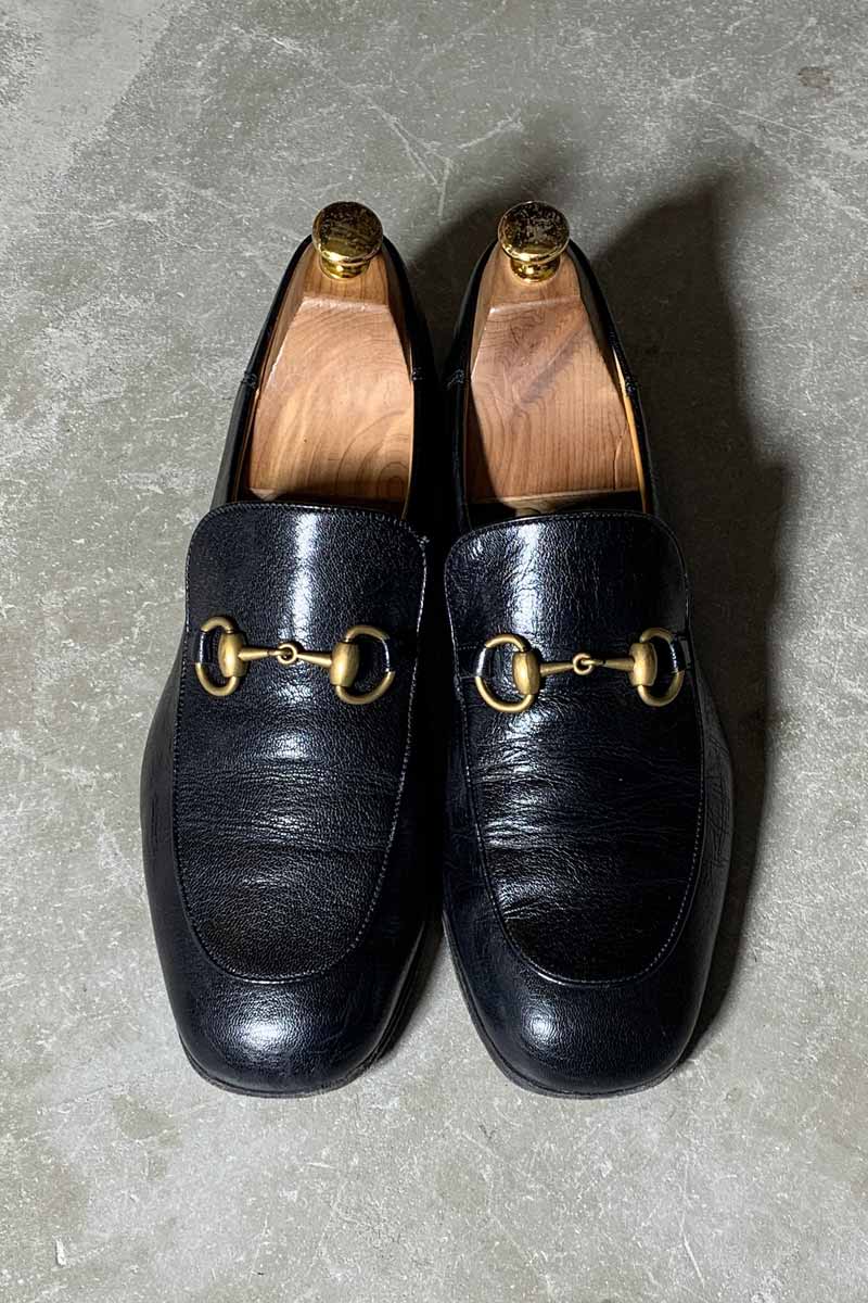 MADE IN ITALY HOUSE BIT LEATHER LOAFERS / BLACK[SIZE: US8.5 (26.5cm相当) USED]