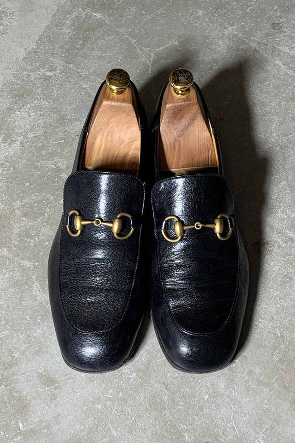 MADE IN ITALY HOUSE BIT LEATHER LOAFERS / BLACK[SIZE: US8.5 (26.5cm相当) USED]