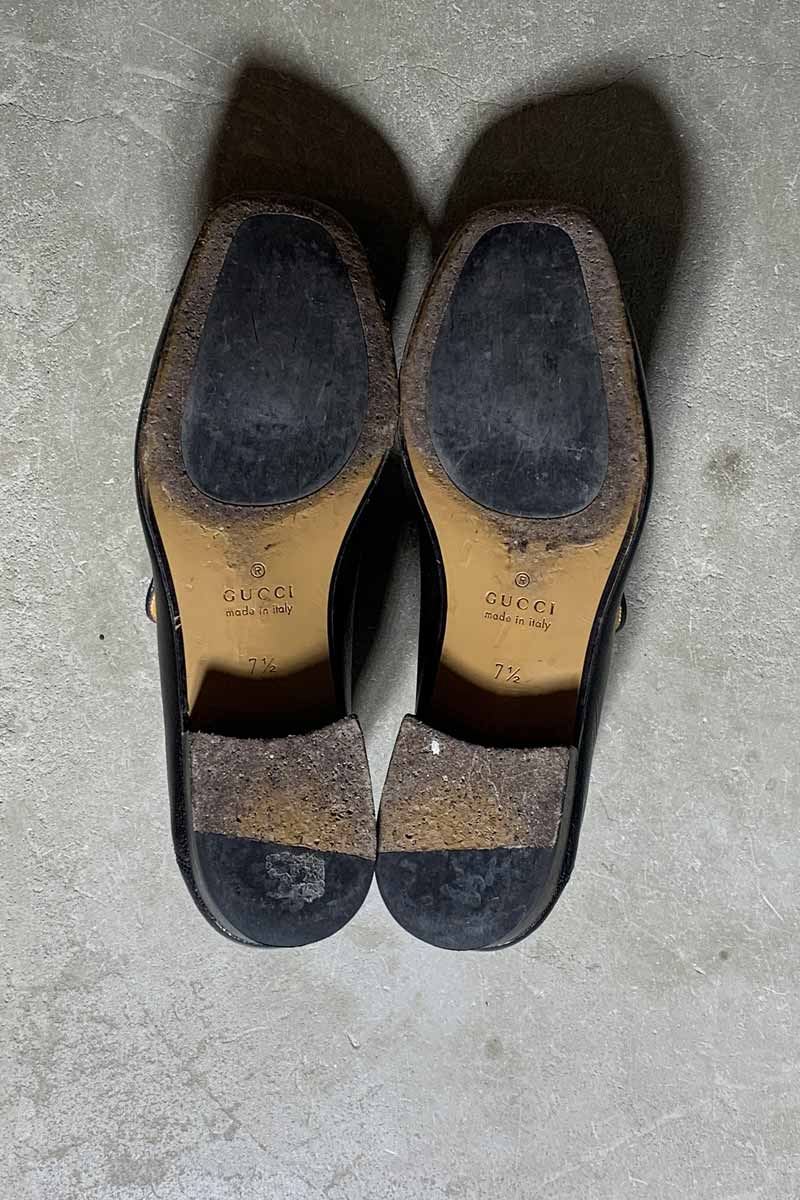 MADE IN ITALY HOUSE BIT LEATHER LOAFERS / BLACK[SIZE: US8.5 (26.5cm相当) USED]