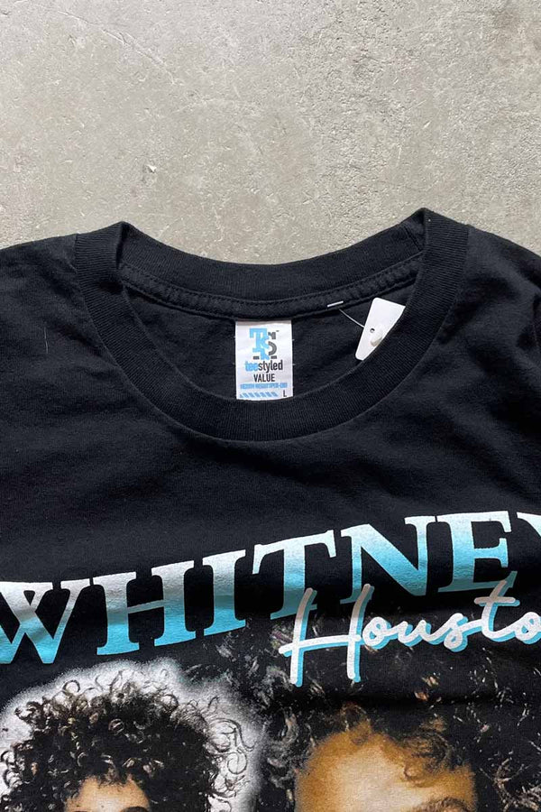 S/S WHITNEY HOUSTON T-SHIRT / BLACK [SIZE: L USED]