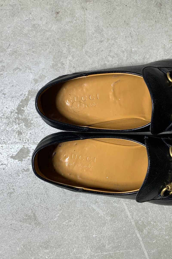 MADE IN ITALY HOUSE BIT LEATHER LOAFERS / BLACK[SIZE: US8.5 (26.5cm相当) USED]