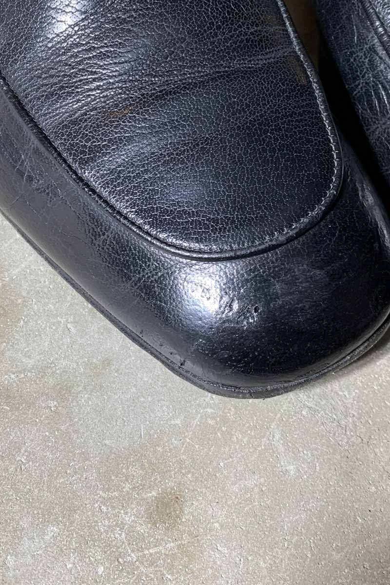 MADE IN ITALY HORSE BIT LEATHER LOAFERS / BLACK[SIZE: US8.5 (26.5cm相当) USED]