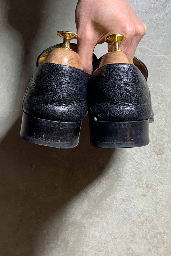 MADE IN ITALY HORSE BIT LEATHER LOAFERS / BLACK[SIZE: US8.5 (26.5cm相当) USED]