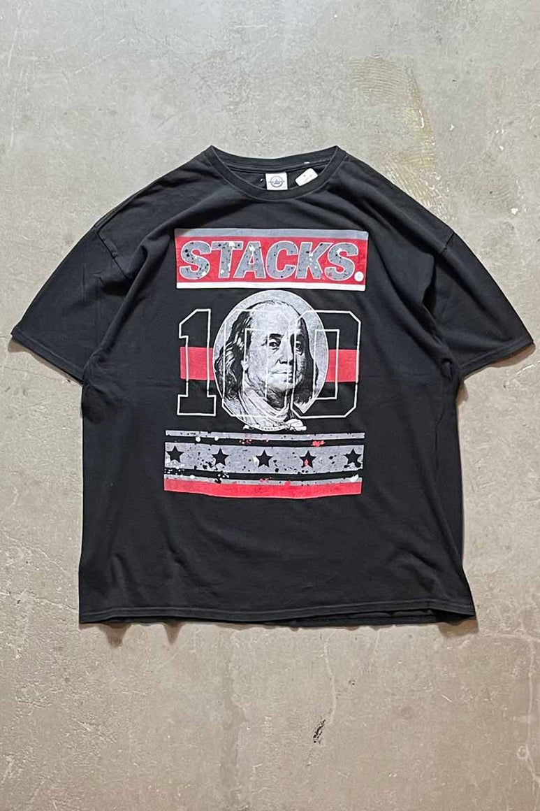 STACKS TEE SHIRT / BLACK [SIZE: 2XL USED]