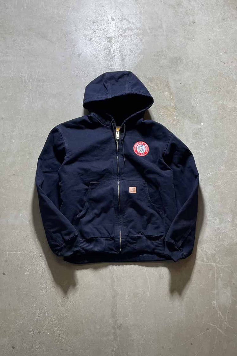 MADE IN MEXICO EALRY 00'S DUCK ACTIVE JACKET W/FLEECE LINER / NAVY [SIZE: L USED]