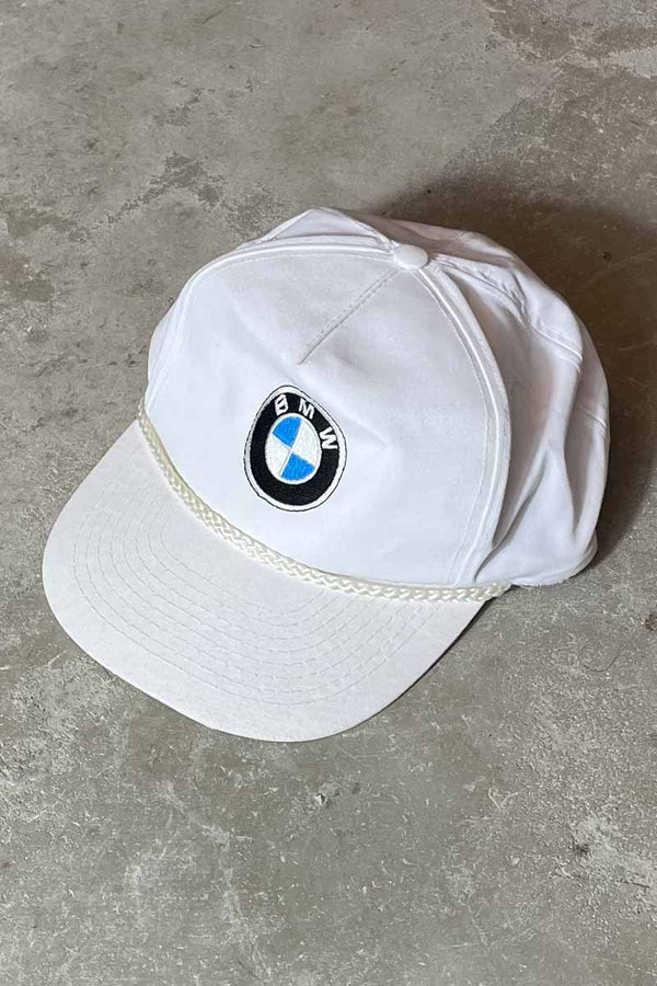90'S BMW LOGO 6 PANEL CAP / WHITE	[ONE SIZE USED ]