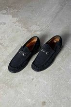 画像をギャラリービューアに読み込む, MADE IN ITARY HORSE BIT SUEDE LEATHER LOAFER / BLACK [SIZE: US6 (24cm相当) USED]
