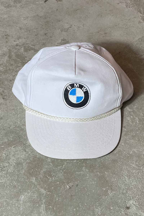 90'S BMW LOGO 6 PANEL CAP / WHITE	[ONE SIZE USED ]