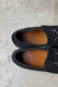 MADE IN ITARY HORSE BIT SUEDE LEATHER LOAFER / BLACK [SIZE: US6 (24cm相当) USED]