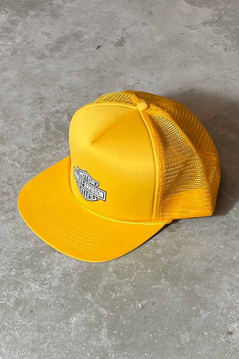 HARLEY DAVIDSON LOGO 6 PANEL CAP / YELLOW [ONE SIZE USED ]