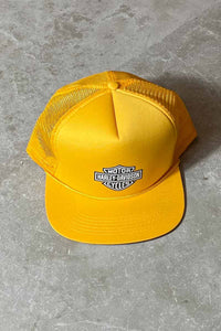 HARLEY DAVIDSON LOGO 6 PANEL CAP / YELLOW [ONE SIZE USED ]