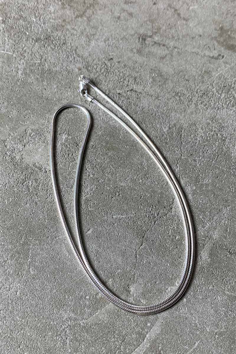 MADA IN ITALY 925 SILVER SNAKE CHAIN NECKLACE [SIZE: ONE SIZE USED]
