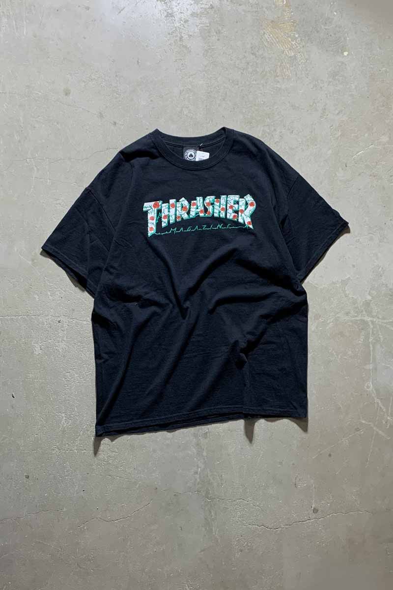 LOGO PRINT T-SHIRT USA Model / BLACK [SIZE: XL USED]