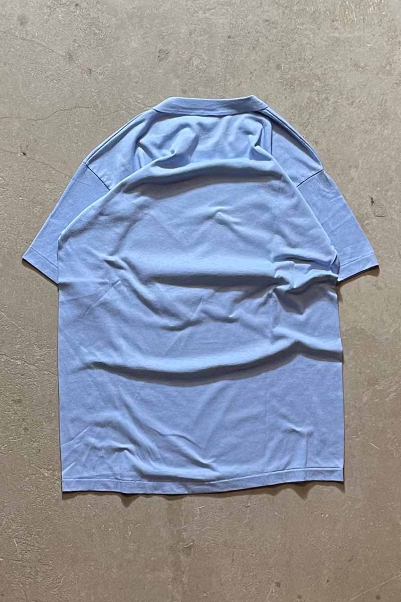 MADE IN USA 87'S S/S LION ANIMAL PRINT T-SHIRT / SKY [SIZE: L USED]