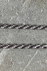 MADA IN ITALY 925 SILVER FRENCH ROPE NECKLACE [SIZE: ONE SIZE USED]