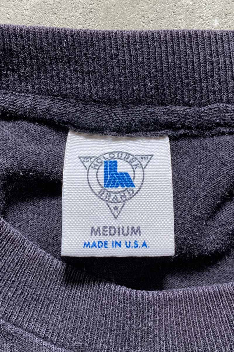 MADE IN USA 92'S BACK PRINT MOTOR CYCLE T-SHIRT / BLACK [SIZE: M USED]