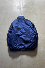 画像をギャラリービューアに読み込む, 90&#39;S BI COLOR HALF ZIP PULLOVER NYLON PUFF JACKET / NAVY［ SIZE: XL USED ]
