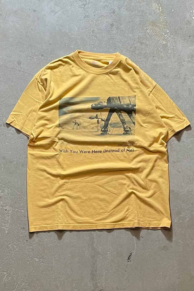 05'S S/S STAR WARS PRINT MOVIE T-SHIRT / YELLOW [SIZE: L USED]