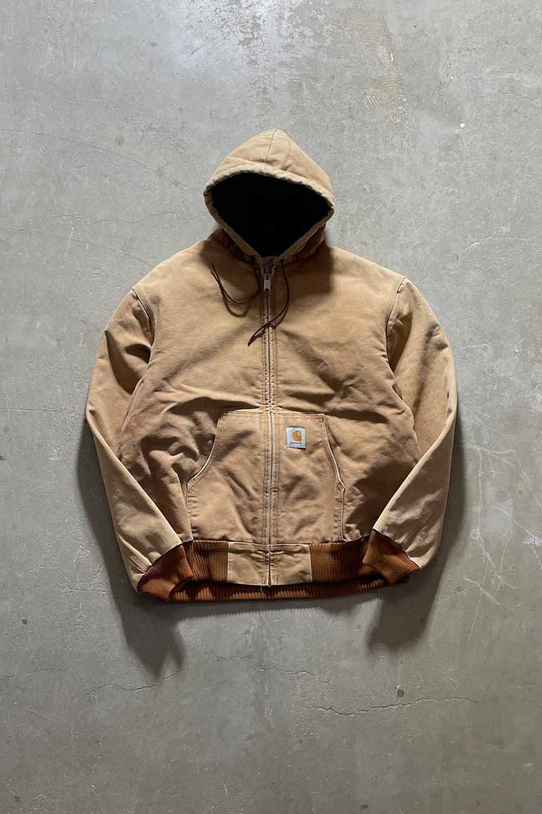 MADE IN USA 90'S DUCK ACTIVE JACKET W/FLEECE LINER / BEIGE [SIZE: L USED]