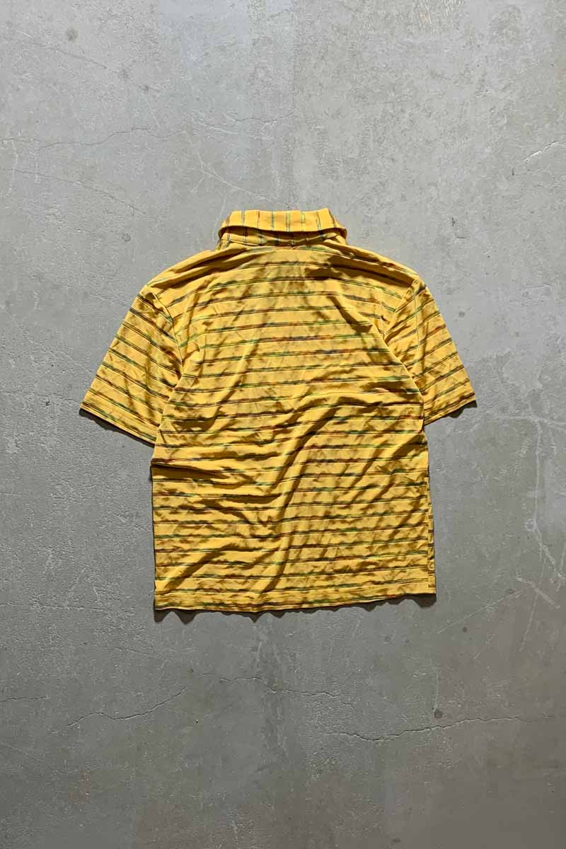 S/S COMPRESSION HALF-ZIP POLO SHIRT / YELLOW [SIZE:M USED]