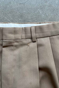 99'S TUCK SLACKS PANTS / BEIGE [SIZE: W32L32 USED]