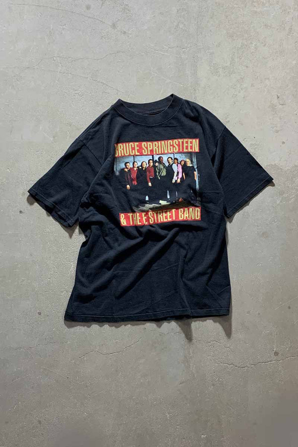 MADE IN USA '90s BRUCE SPRINGSTEEN PRINT TOUR BAND T-SHIRT / BLACK [SIZE: L USED]