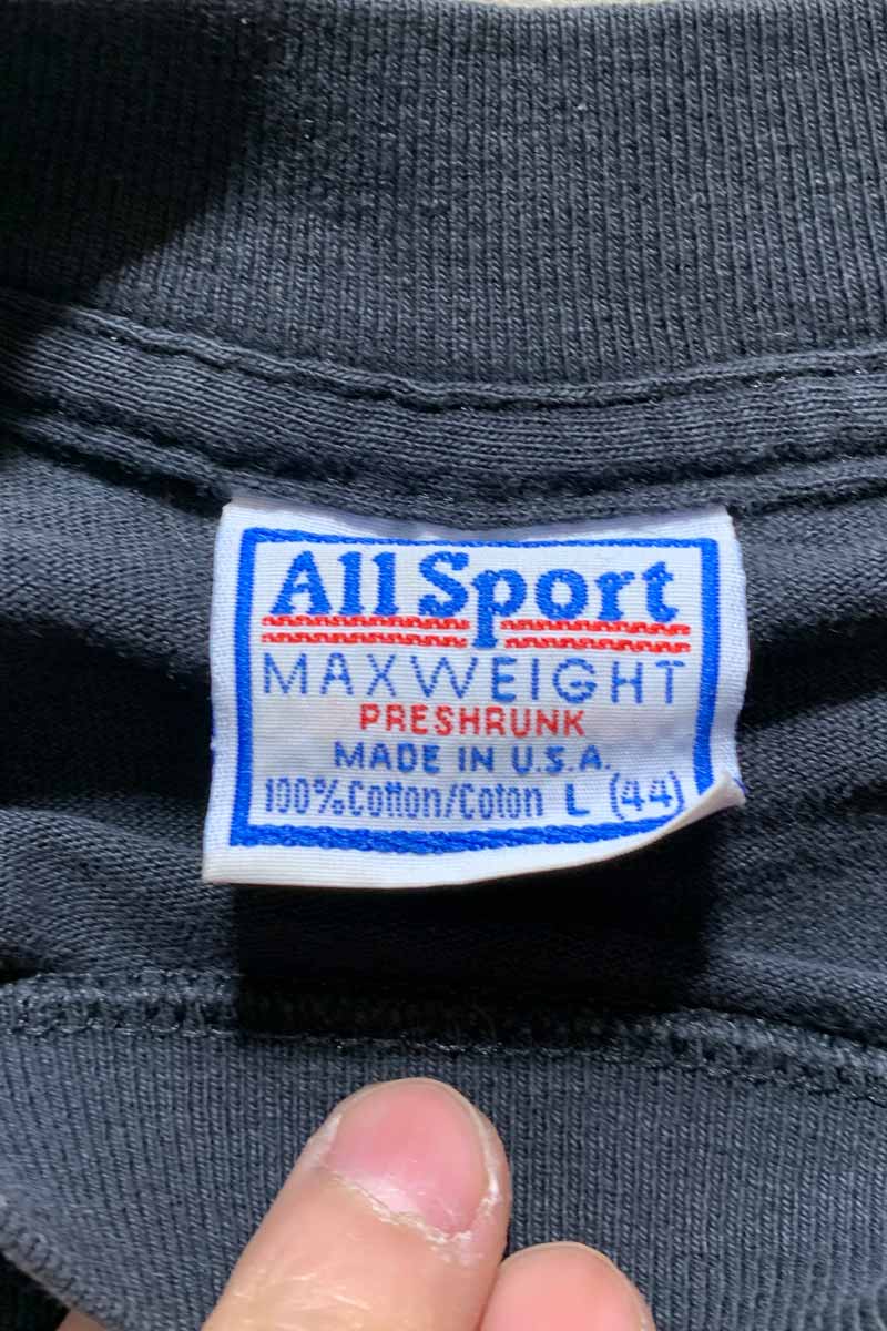 MADE IN USA 99'S BRUCE SPRINGSTEEN PRINT TOUR BAND T-SHIRT / BLACK [SIZE: L USED]