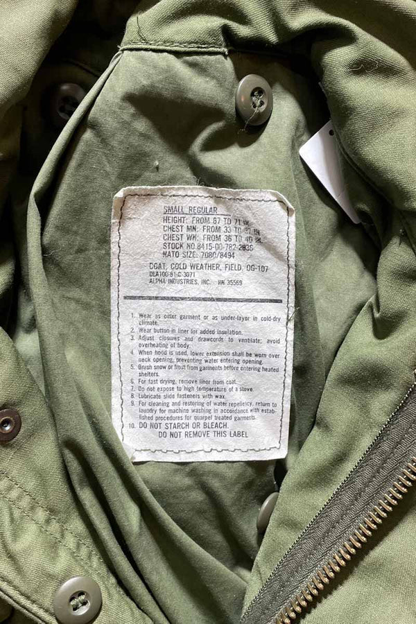 81'S M-65 COLD WEATHER FIELD COAT / OLIVE [SIZE: S USED]