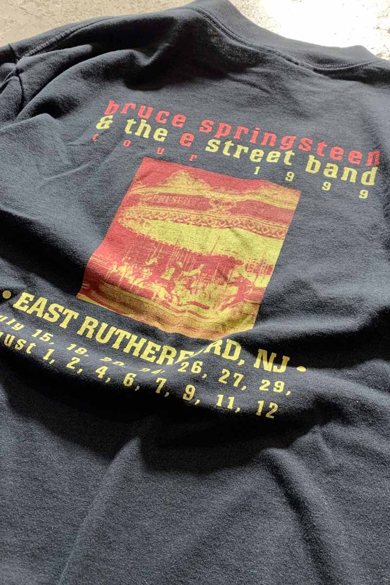 MADE IN USA 99'S BRUCE SPRINGSTEEN PRINT TOUR BAND T-SHIRT / BLACK [SIZE: L USED]