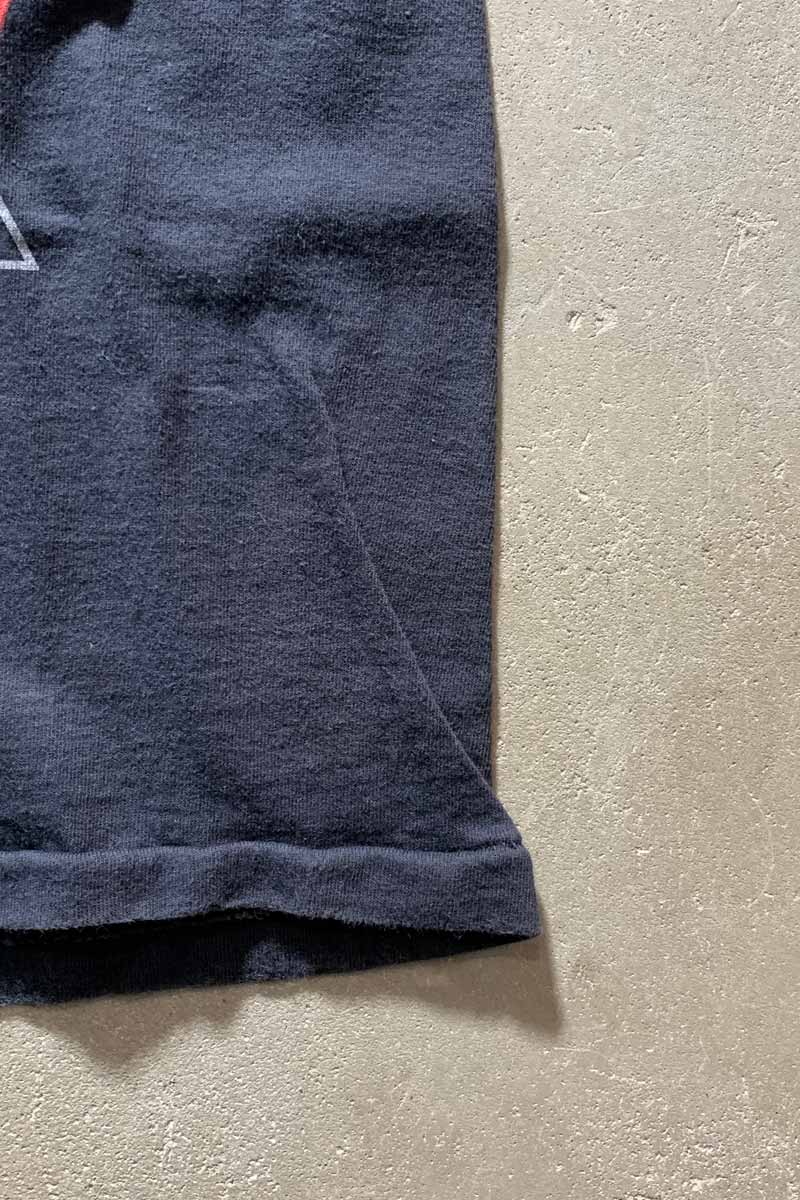 MADE IN USA 80'S THE THREE STOOGES JUST SAY MOE PRINT MOVIE T-SHIRT / BLACK [SIZE: L USED]
