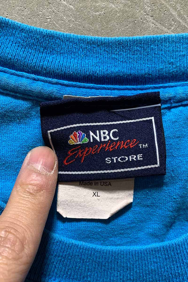 MADE IN USA 90'S FRIENDS PRINT MOVIE T-SHIRT/ BLUE [SIZE: XL USED]