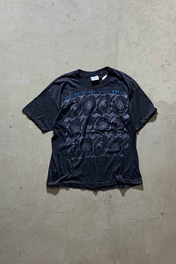 BROCKUM 89'S ROLLING STONES THE NORTH AMERICAN TOUR BAND T-SHIRT / BLACK [SIZE: L DEADSTOCK/NOS]