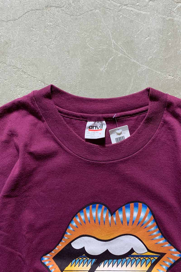 MADE IN USA 97-98'S ROLLING STONES BRIDGES TO BABYLON TOUR BAND T-SHIRT/ BURGUNDY [SIZE: L DEADSTOCK/NOS]