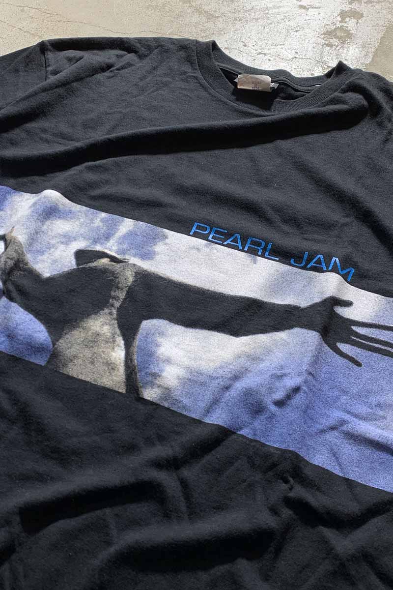 MADE IN CANADA 90s PEARL JAM YIELD BAND T-SHIRT / BLACK [SIZE: XL USED]