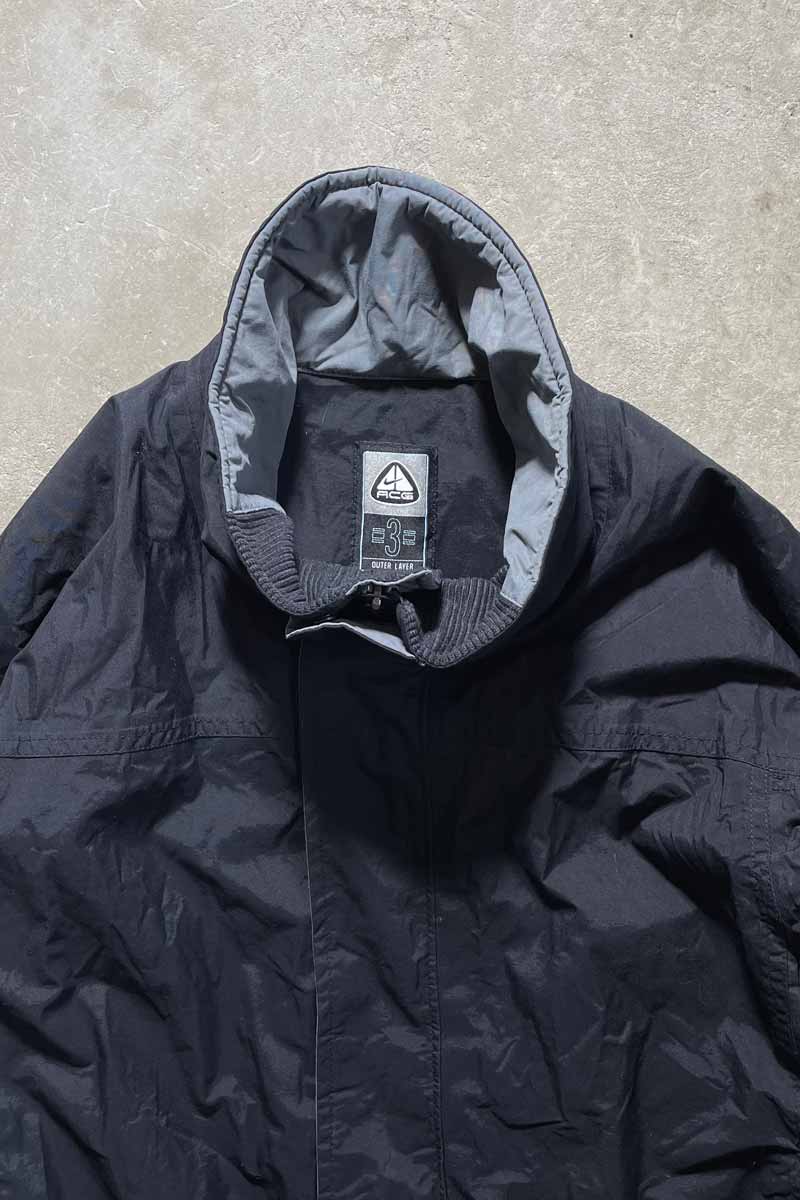 Y2K EARLY 00'S STORM FIT 3 OUTER LAYER ZIP UP NYLON JACKET / BLACK [SIZE: S USED]