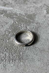 MADE IN MEXICO 925 SILVER RING W/GLASS STONE [SIZE: 17号相当 USED]