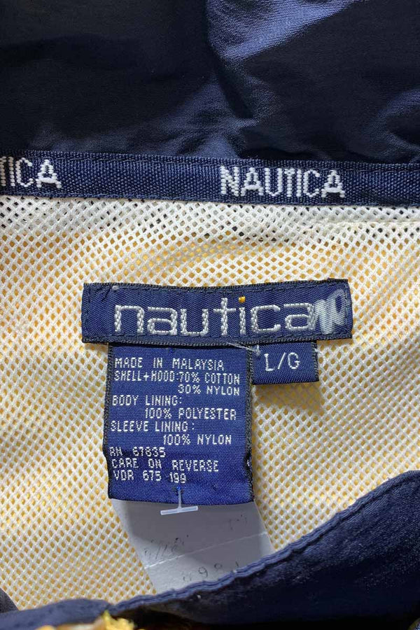 90'S NYLON SAILING JACKET / YELLOW [SIZE: L USED]